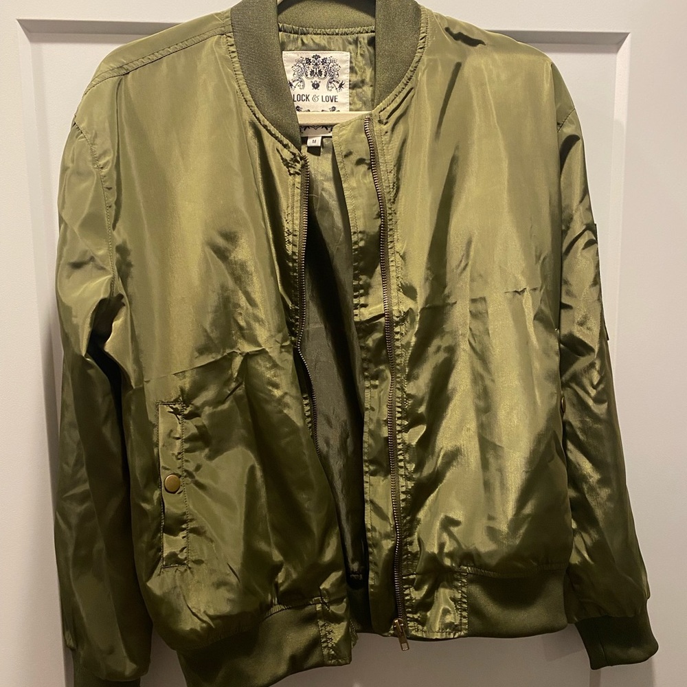 Green bomber jacket